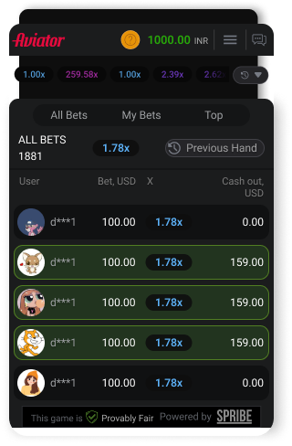 Aviator Live Bets